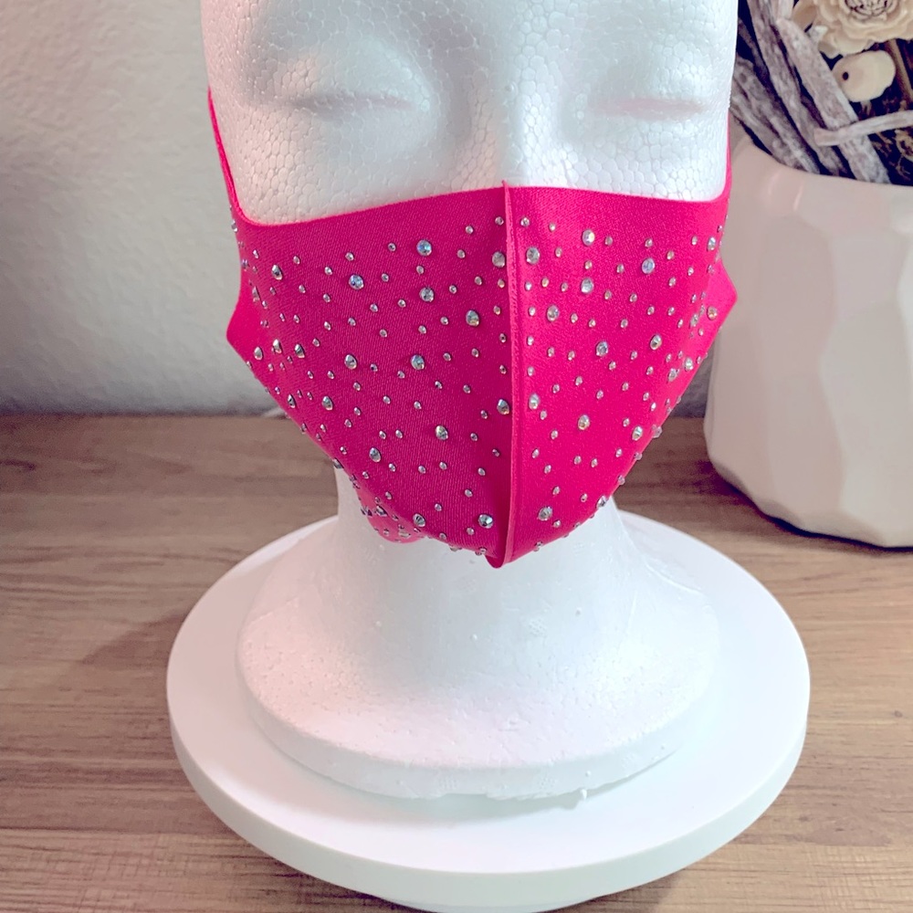 🚨 Pink Sequins  Face Cloth Mask - Picture 3 of 3